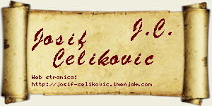 Josif Čeliković vizit kartica